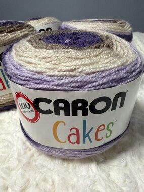 Carbon Variegated Yarn Cake - Lilac Frosting  pet free home, $10 each